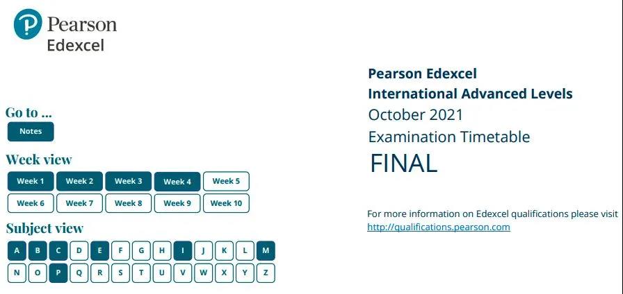 IGCSE各科考试时间表