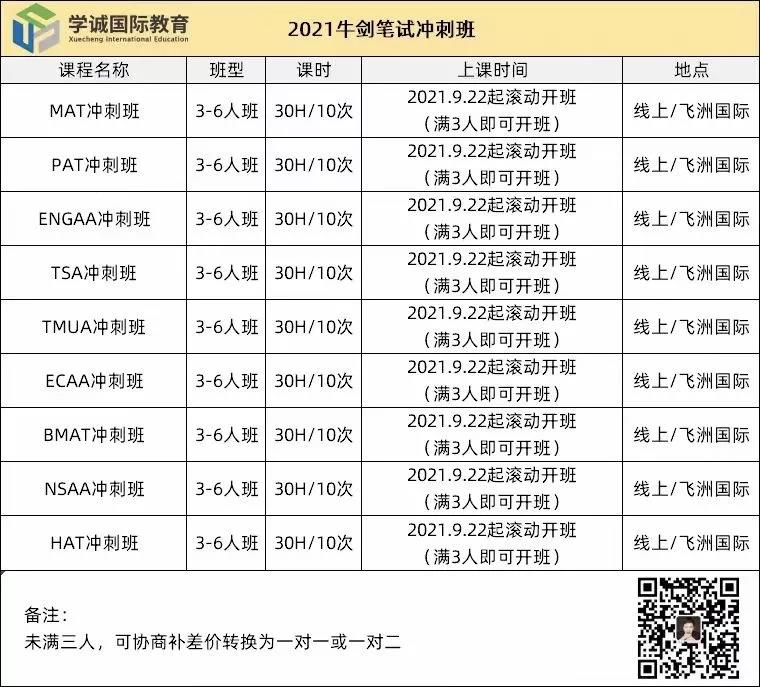 学诚牛剑入学笔试辅导班