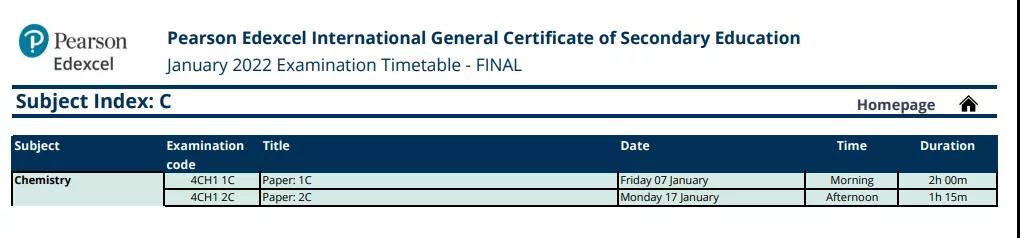 2022IGCSE各科具体考试时间