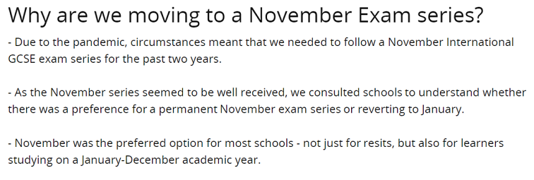 为什么要开设11月考试？