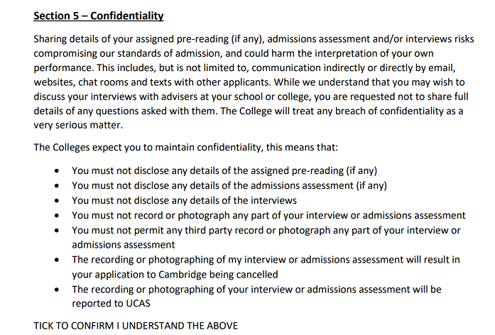 Section 5 - Confidentiality