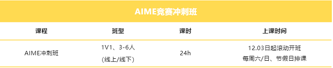 AIME竞赛冲刺班